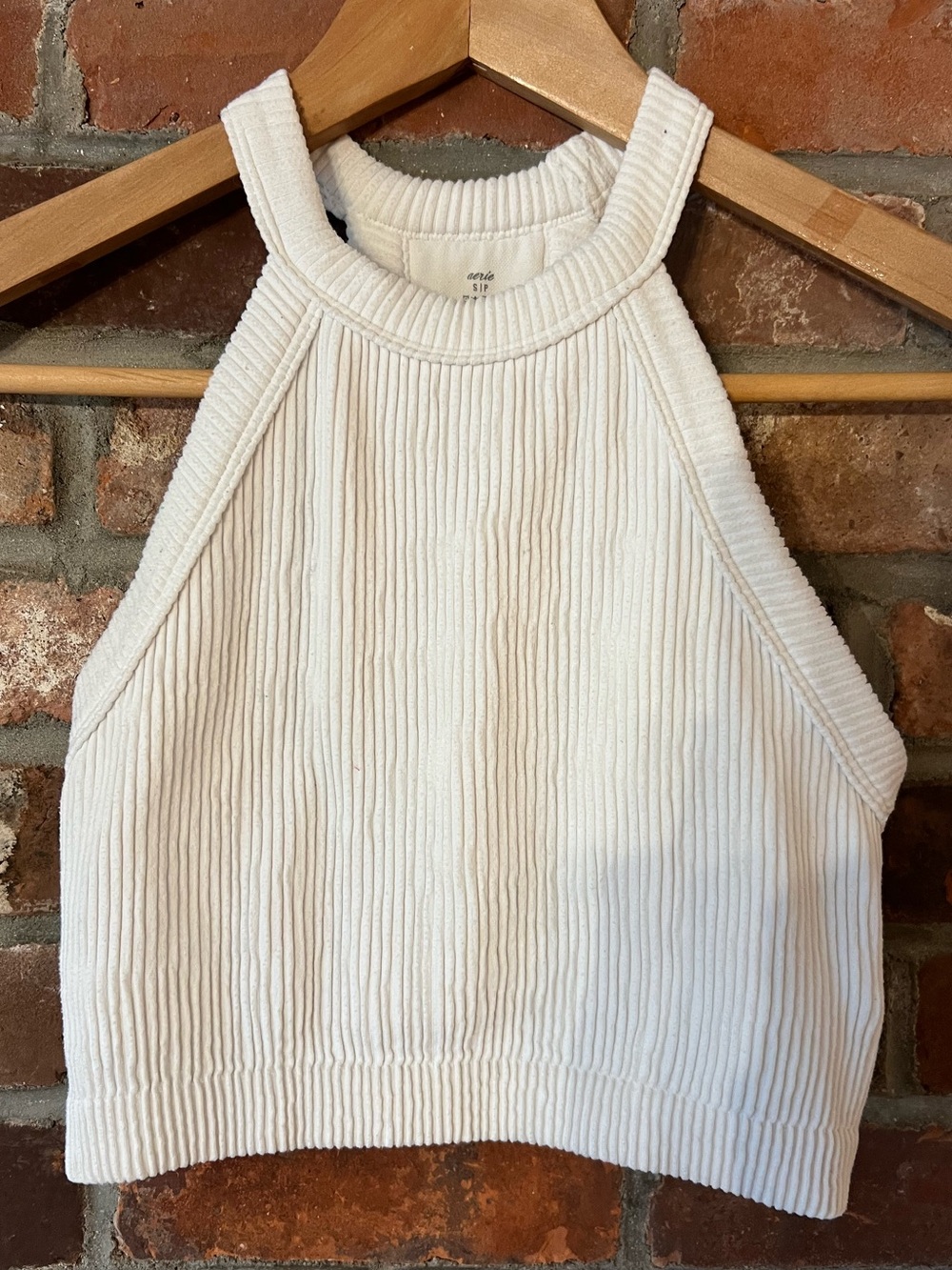 aerie Super Chill Seamless High Neck Bralette Tank Top